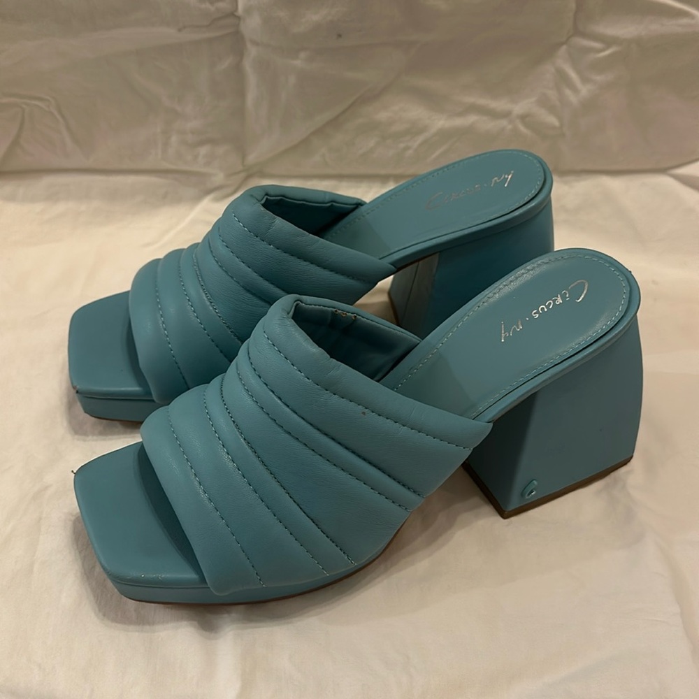 Sam Edelman aqua platform sandals
